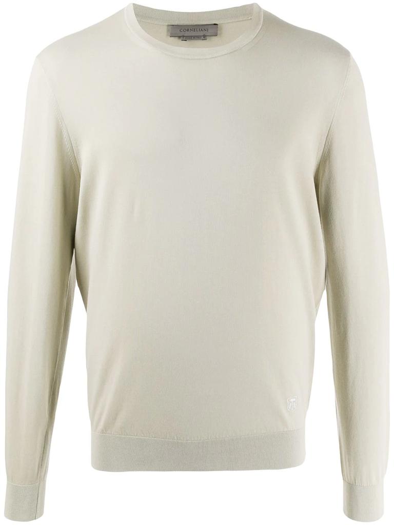 Corneliani embroidered logo pullover - men
