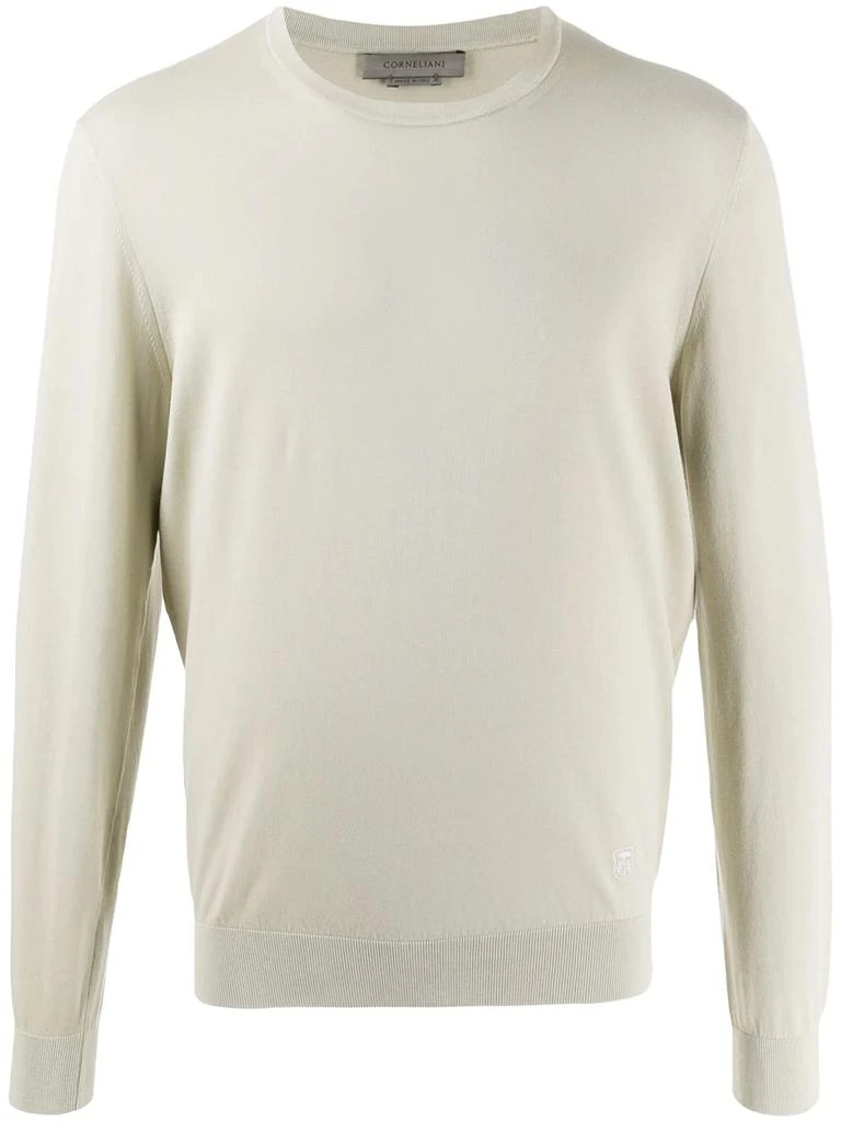 Corneliani embroidered logo pullover - men 1