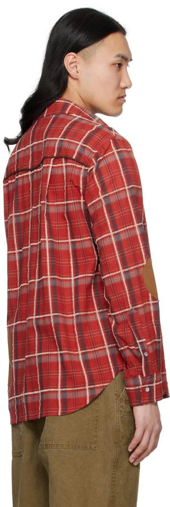 ANDERSSON BELL Red Noah Patch Check Shirt 3