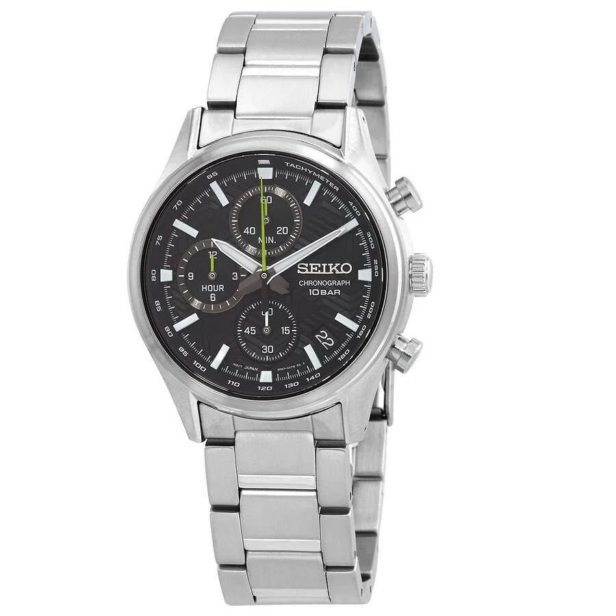 Seiko Dress Chronograph Quartz Black Dial Men's Watch SSB419P1 1
