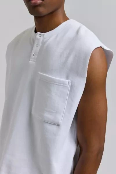 BDG BDG Raw Cut Sleeveless Pocket Henley Tee 4