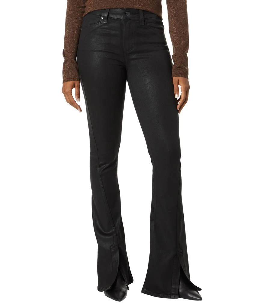 Paige High-Rise Lou Lou Jolene Pockets Twist Outseam in Black Fog Luxe Coating 1