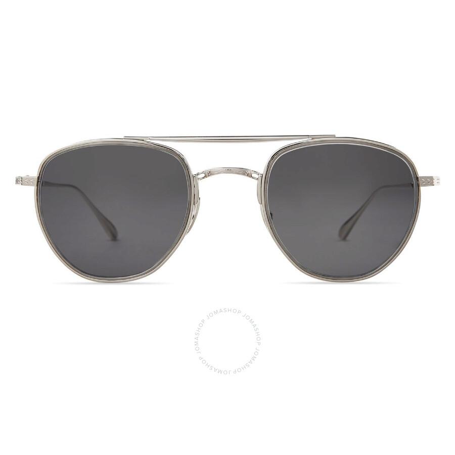 Mr. Leight ROKU II S Lava Pilot Titanium Sunglasses ML4015 PLT-PW/LAVA 48