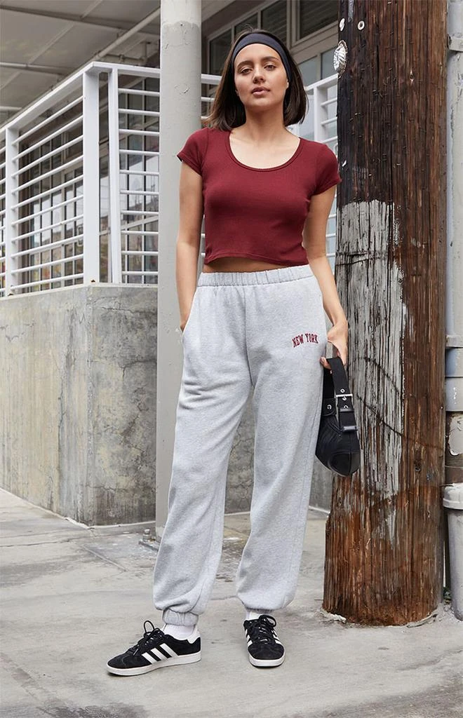 Shop Light Gray New York Rosa Sweatpants on Sale at BeyondStyle