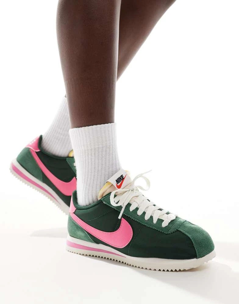 NIKE Nike Cortez TXT trainers in green and pink 1