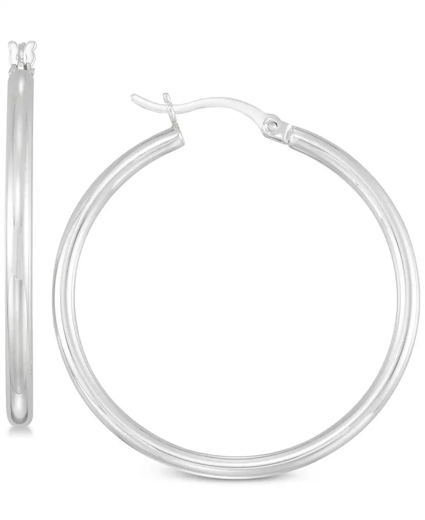 Simone I. Smith Polished Hoop Earrings in Sterling Silver 1