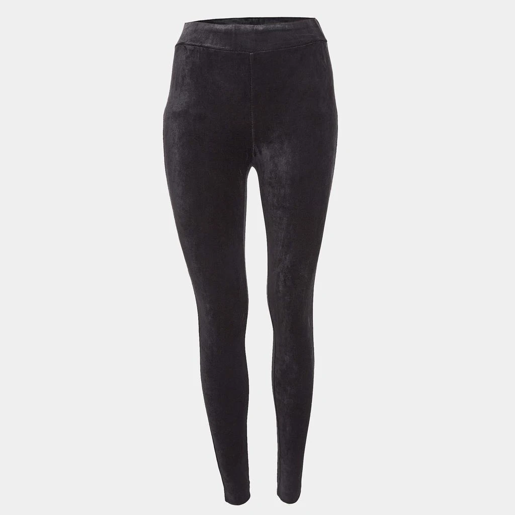 Theory Theory Black Velvet Knit Leggings S 1