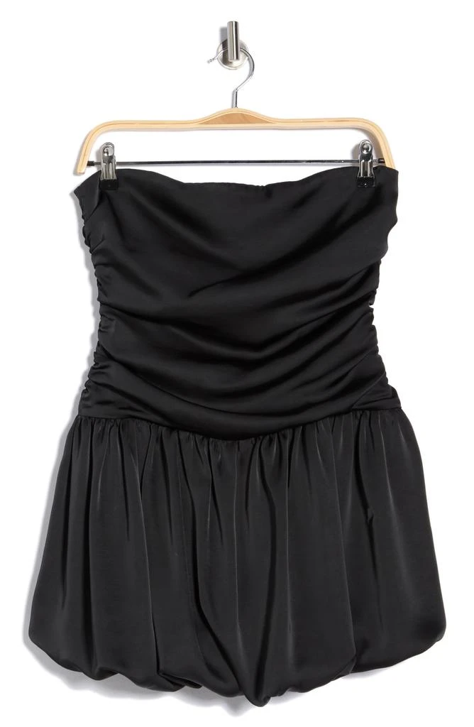 blue dress for baby girl AVA GOWN - STRAPLESS SPANDEX SATIN FITTED DRESS