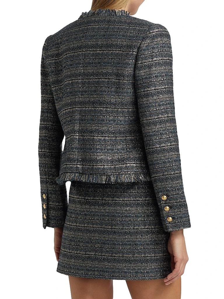 L'Agence Angelina Metallic Tweed Jacket 5