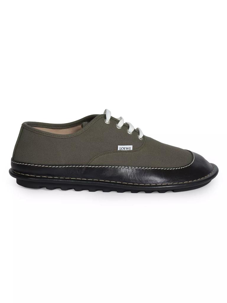 スニーカー LOEWE FLOW RUNNER SNEAKERS BLACK/WHITE/KAKI Loewe Flow Runner sneakers black/white/kaki - Casual Shoes