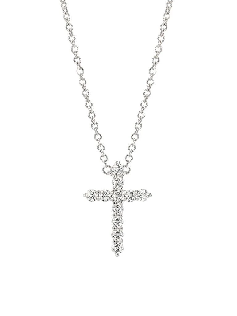 Hearts On Fire 18K White Gold & Diamond Cross Pendant Necklace 1