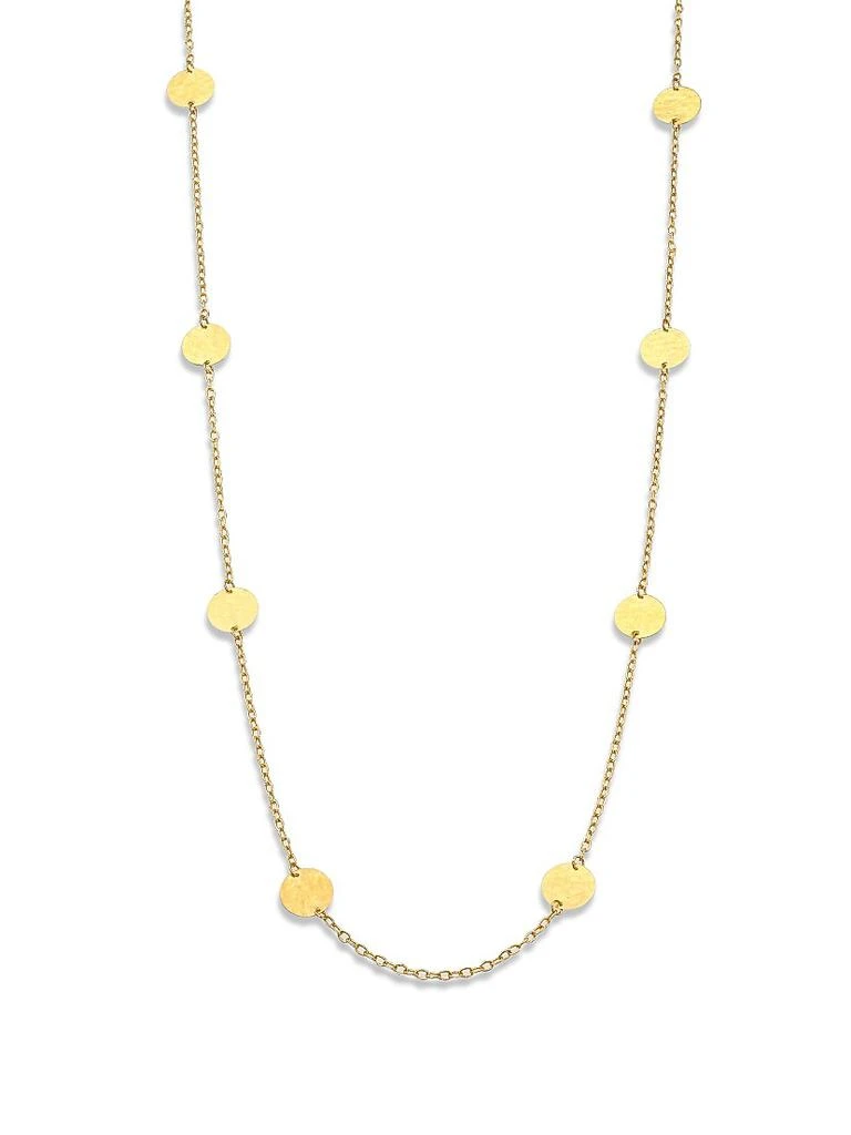 Gurhan 24K Yellow Gold Disc Station Necklace 1
