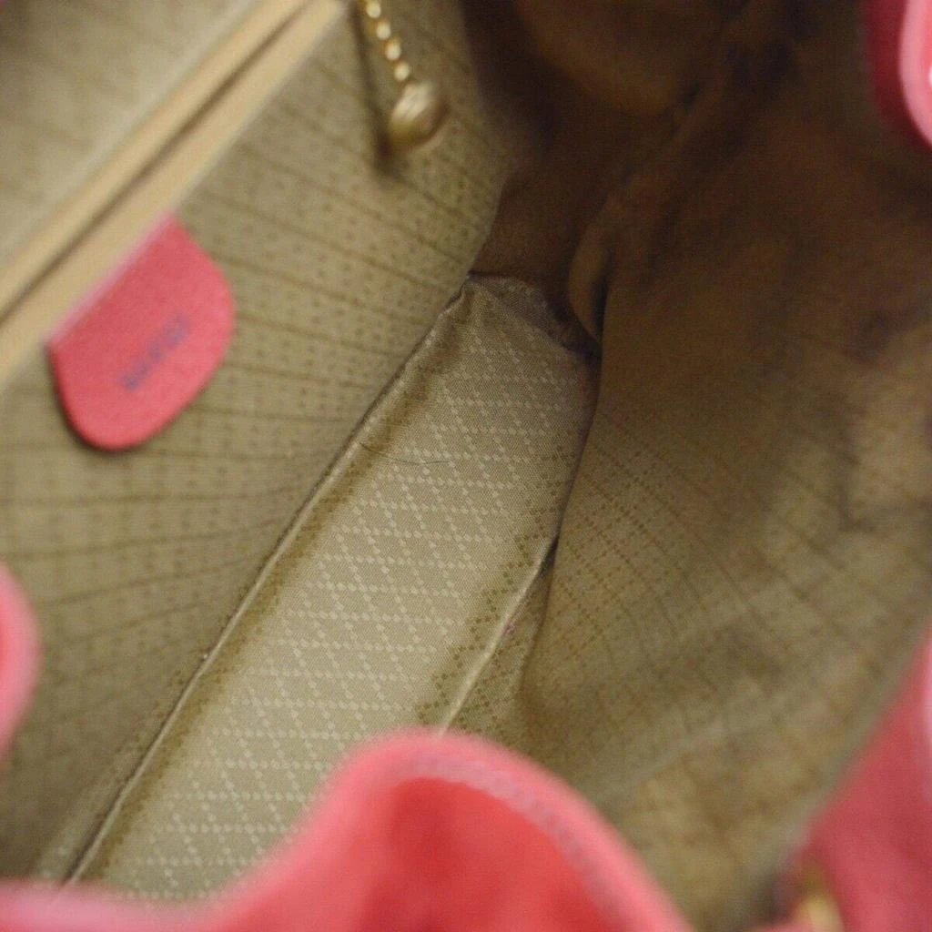 Gucci Gucci Red Suede Bamboo Backpack 6