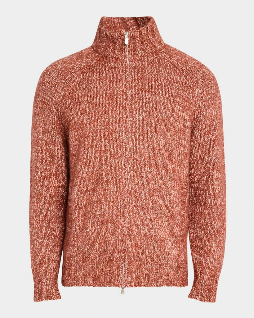 Brunello Cucinelli Men's Chunky Knit Full-Zip Sweater 1
