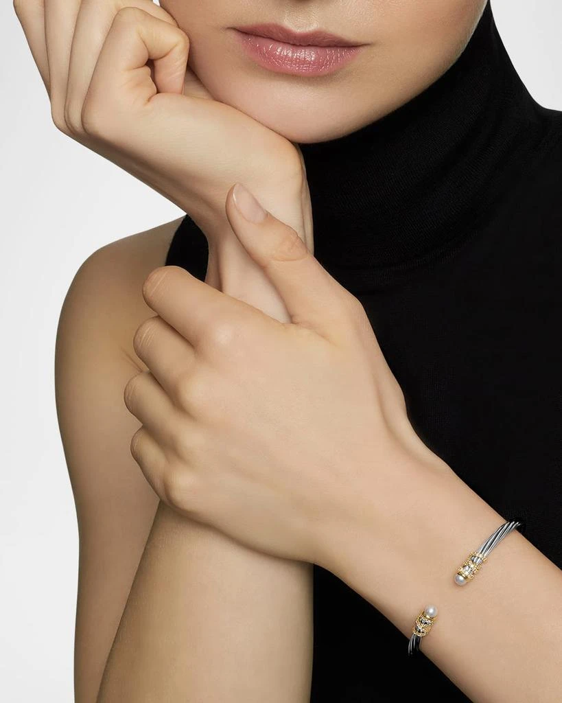 David Yurman Helena Bracelet with 18K Gold, Cabochon and Diamonds, 4mm 6