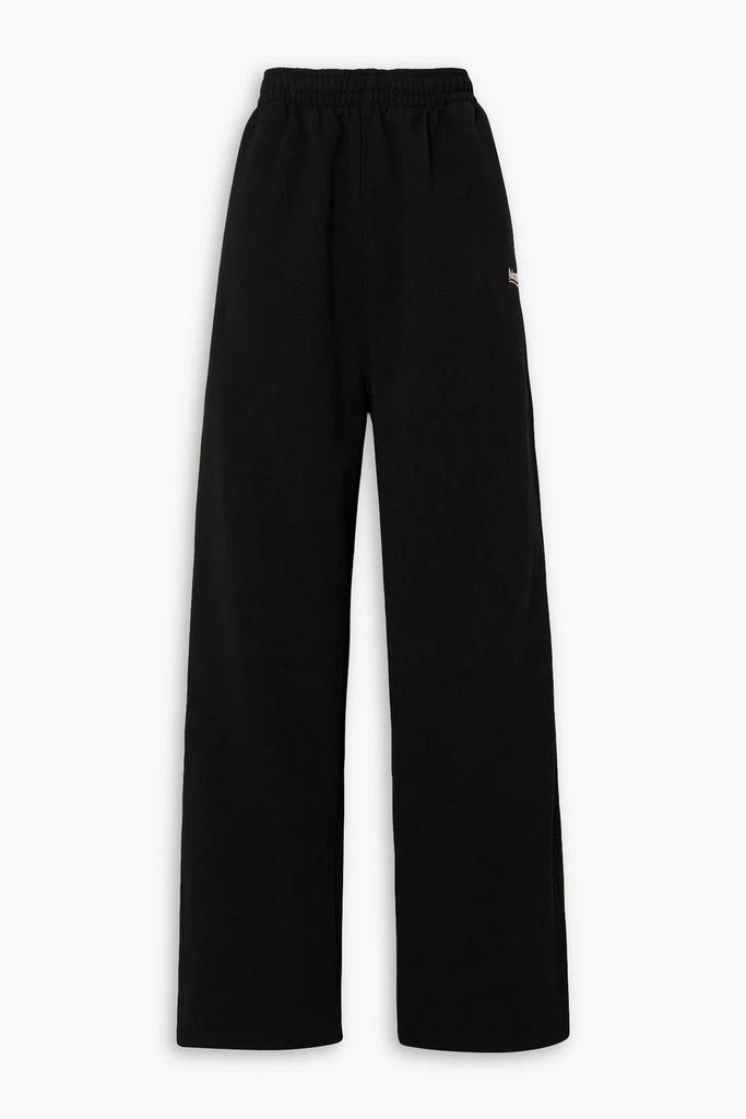 Balenciaga Embroidered cotton-jersey track pants