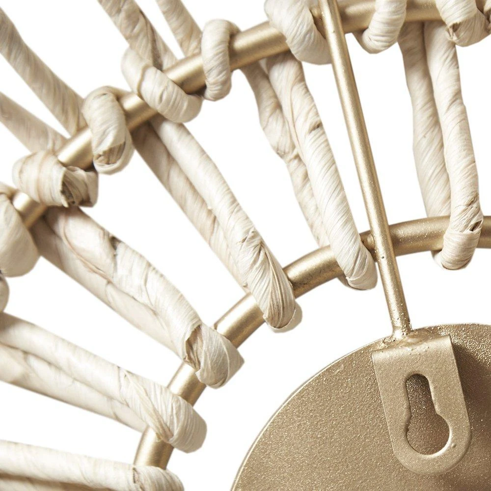 Madison Park Round Natural Fiber and Mirror 3-piece Wall Decor Set 2