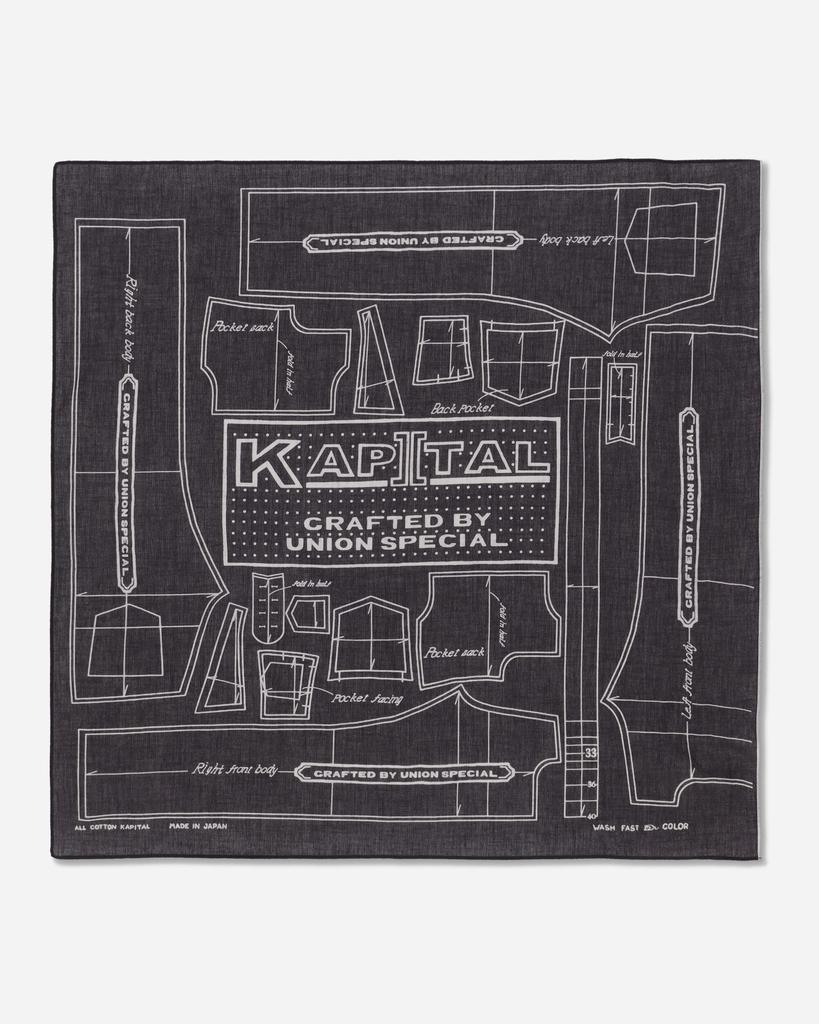 KAPITAL Fastcolor Selvedge Bandana (Barbie Pattern) Black