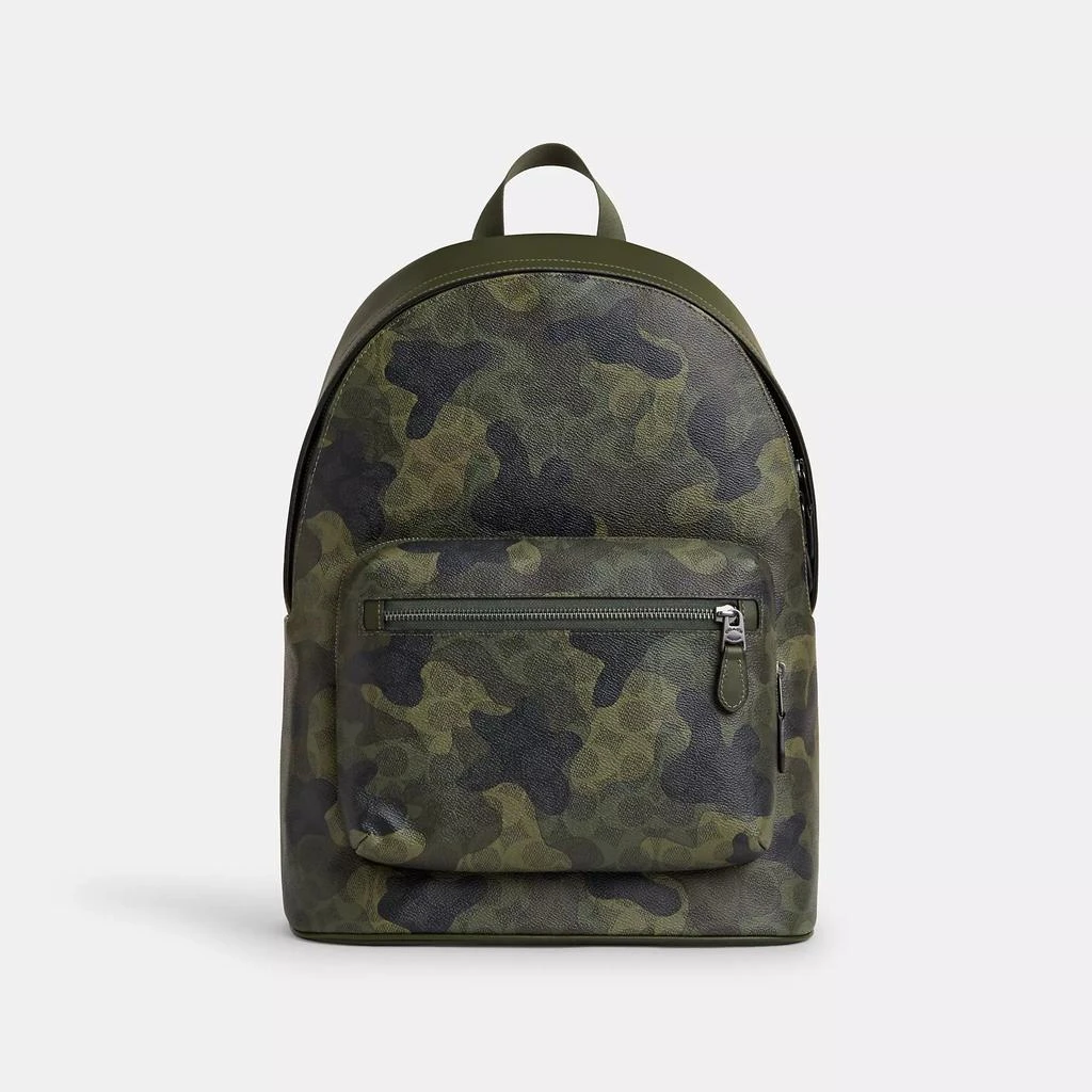 Coach West Backpack In Signature Camo Print 1