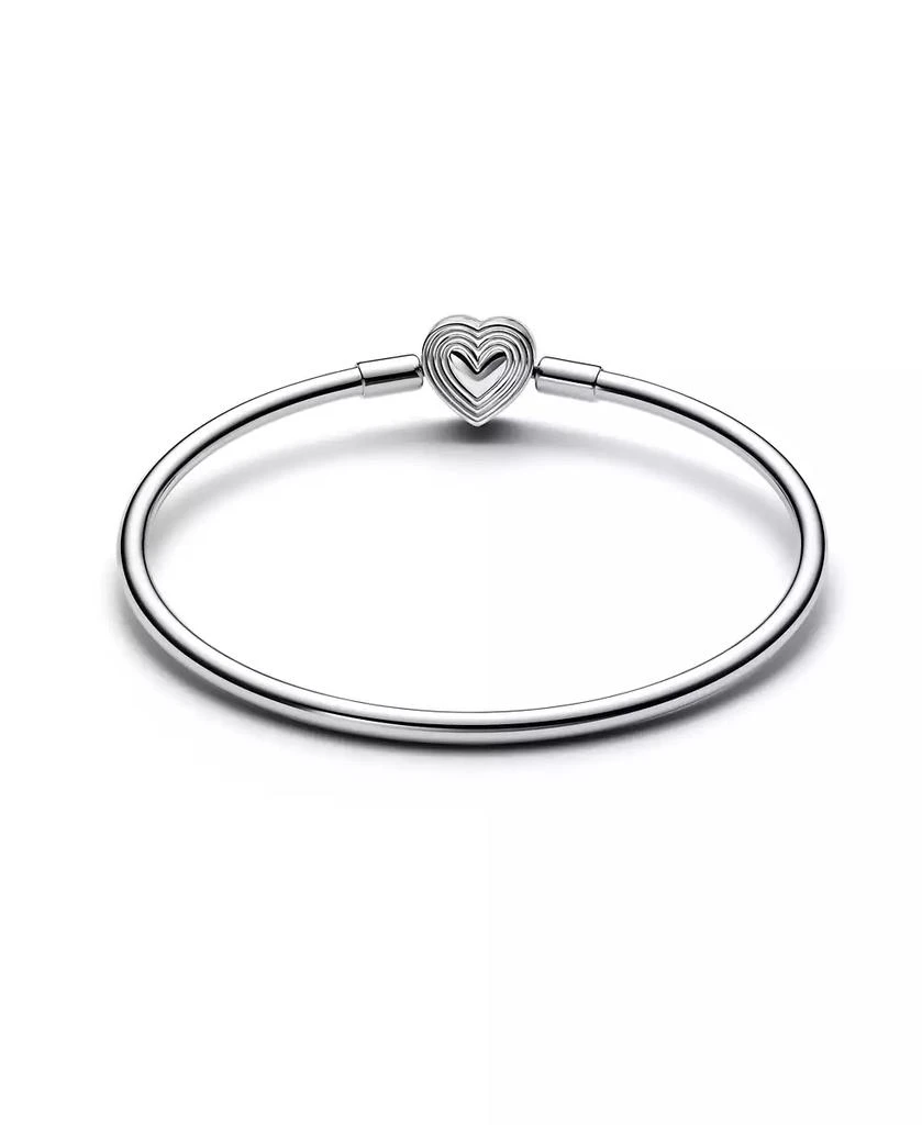 PANDORA Heart Clasp Sterling Silver Bangle 2