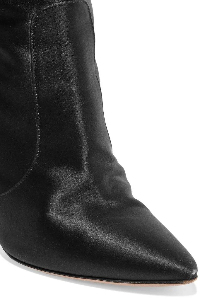 Vetements Printed satin thigh boots 4