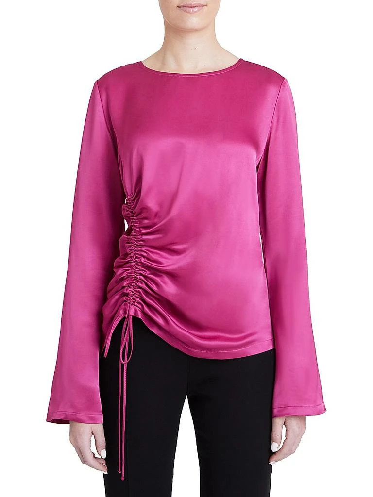 Santorelli Fabi Satin Ruched Top 3