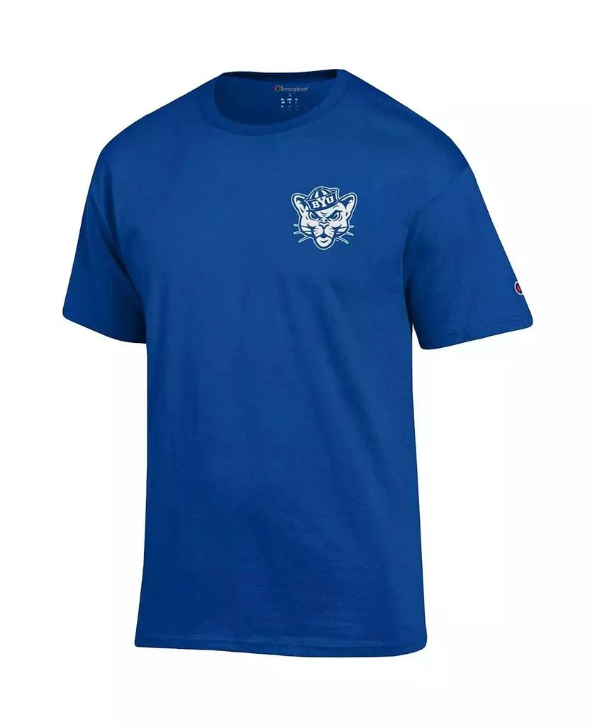 CHAMPION Men's Royal BYU Cougars Stack 2-Hit T-shirt 3