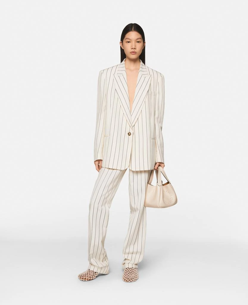 Stella McCartney Stella McCartney - Striped Single-Breasted Blazer, , Size: 46