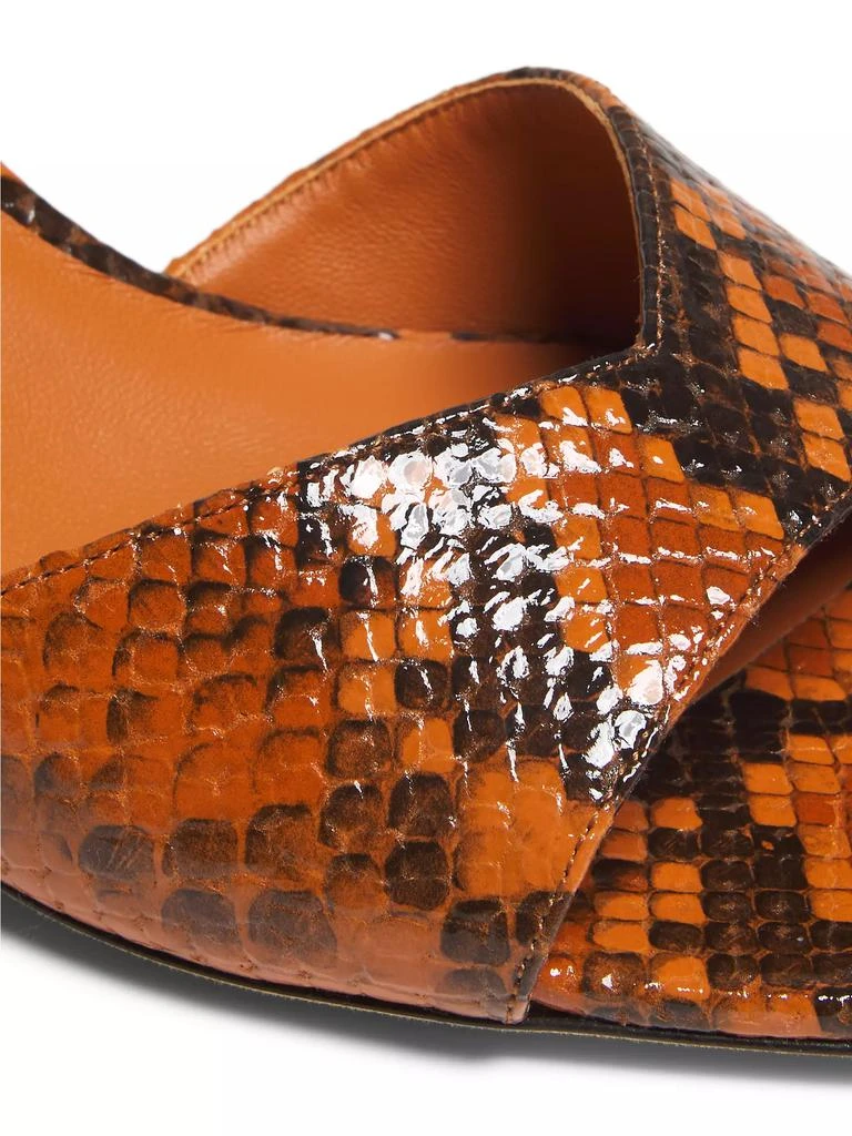 Jimmy Choo Skye Snake-Print Leather Mules 5