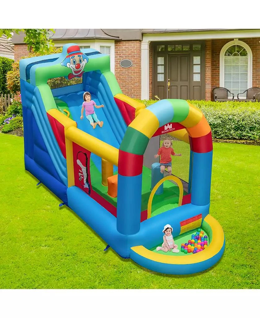 Slickblue Inflatable Bounce House Obstacle Course with Ball Pit and Slide Fun Backyard Playset for Kids 2