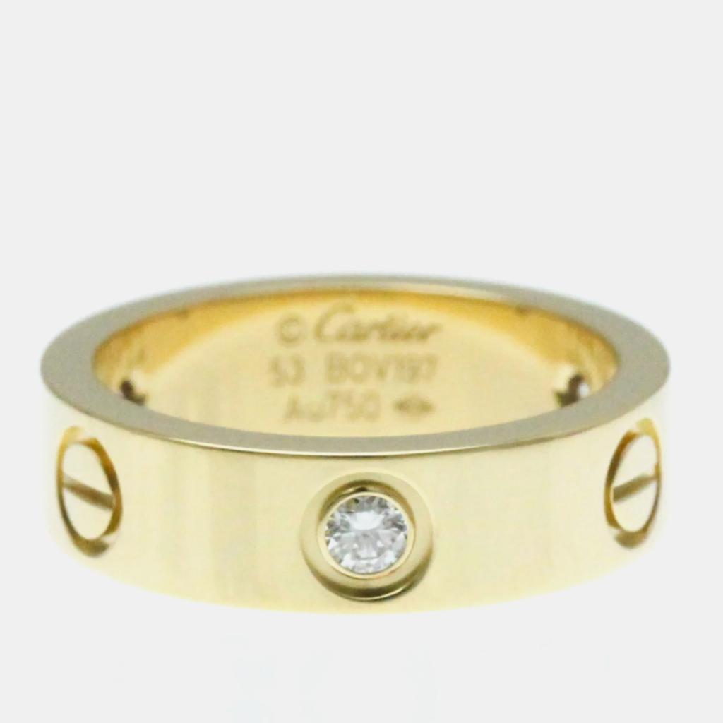 Cartier Cartier 18K Yellow Gold and Diamond Love Band Ring EU 53