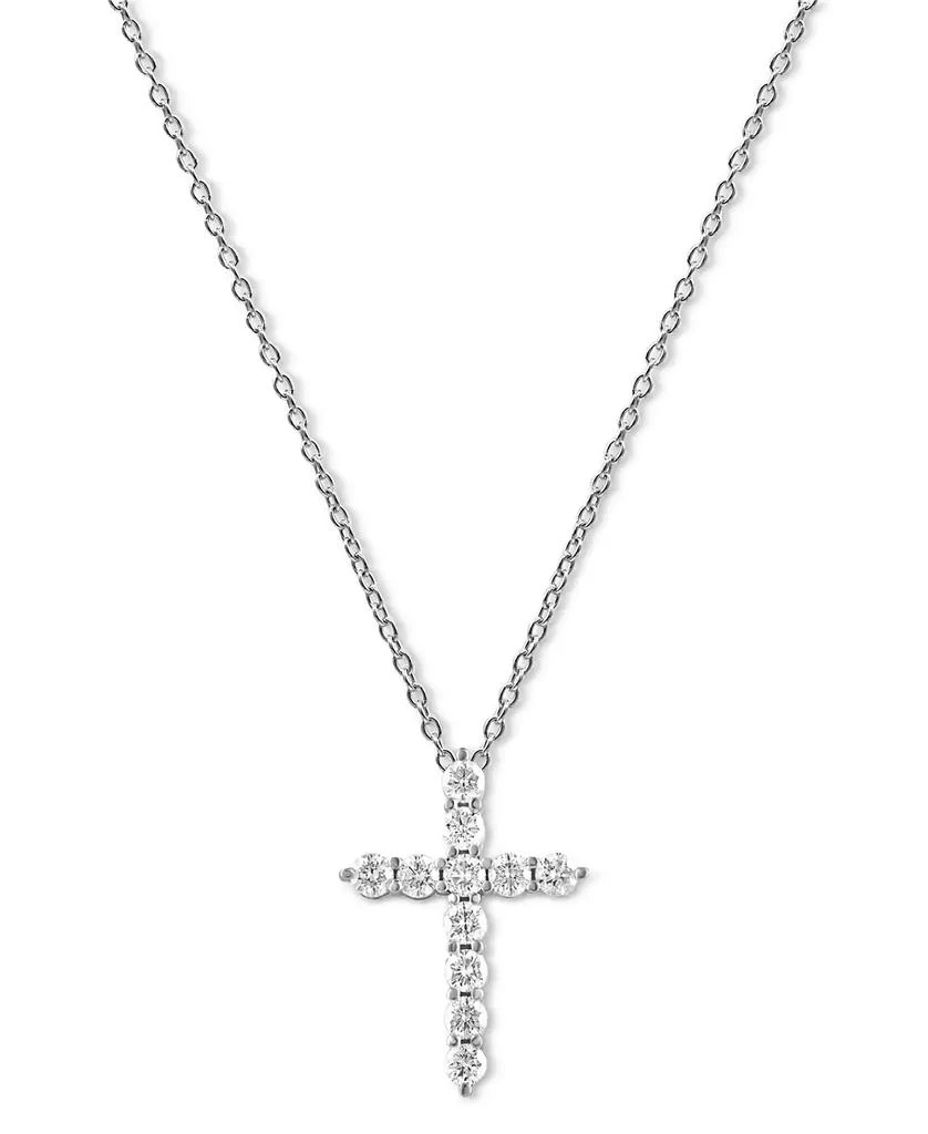 Macy's Diamond Cross Pendant Necklace (1 ct. t.w.) in 14k White, Yellow or Rose Gold 4