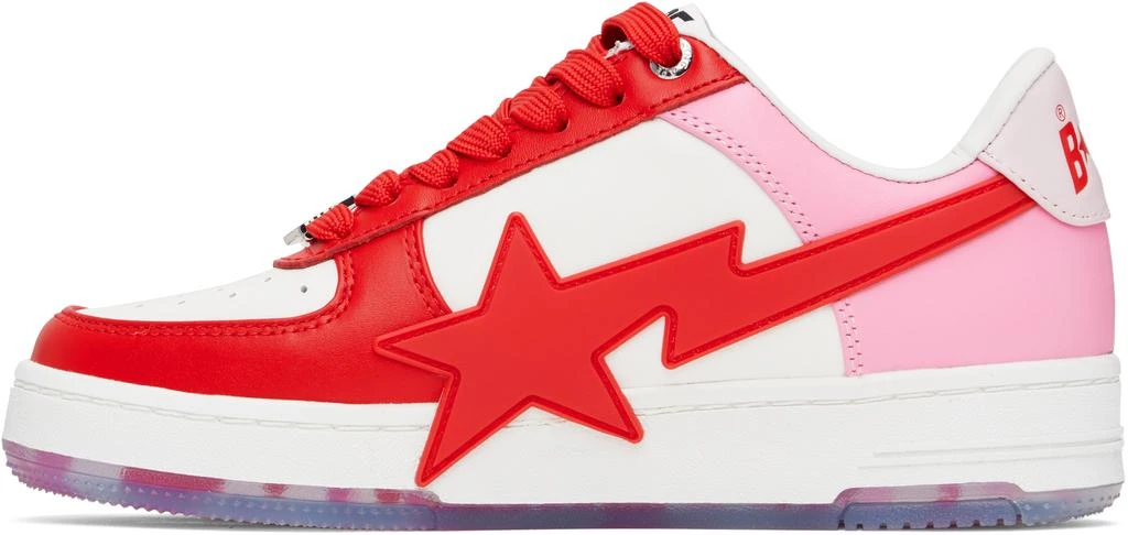 Bape Red & Pink BAPE STA OS Sneakers 3