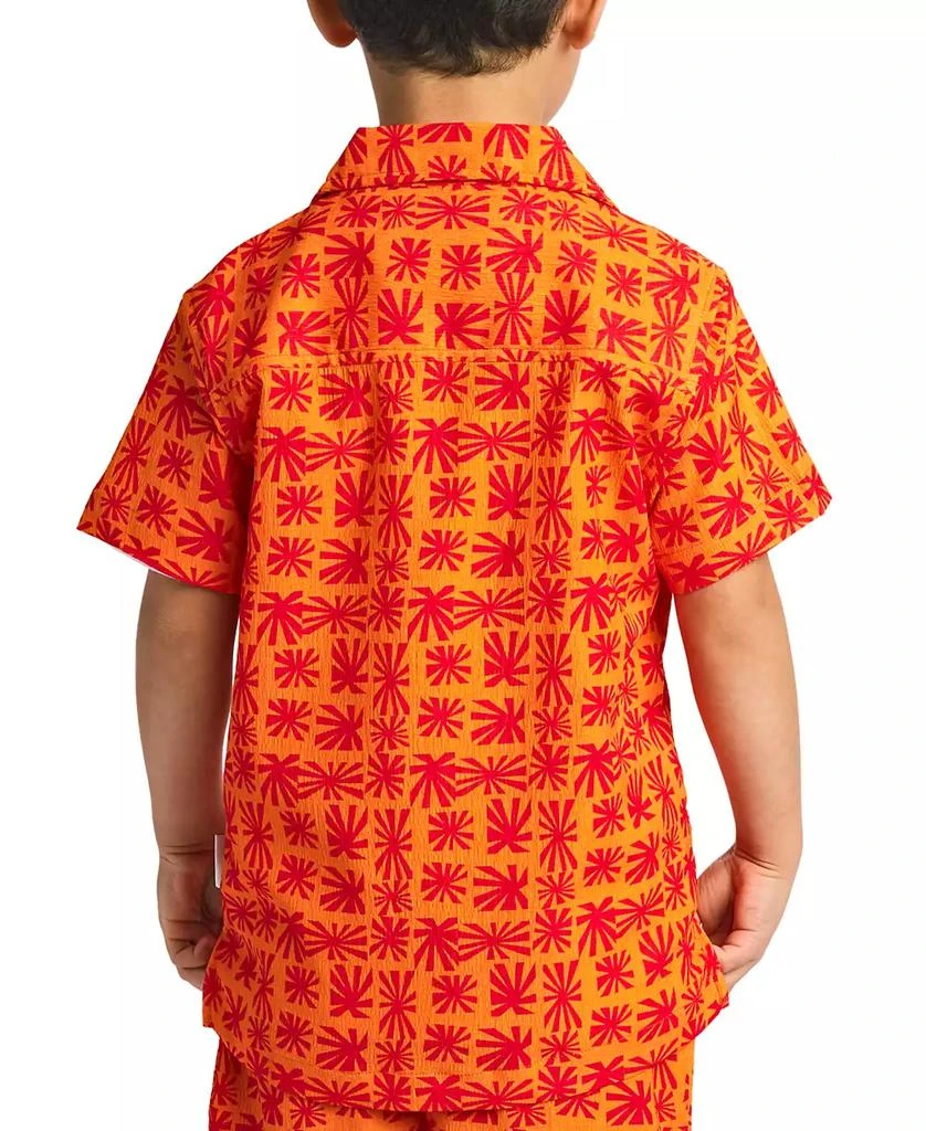 Sovereign Code Big Boys Printed Seersucker Short-Sleeve Button-Down Shirt 2