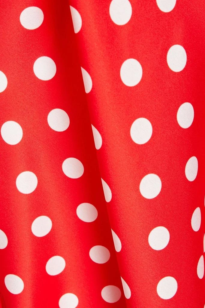 Ronny Kobo Carmen belted polka-dot satin maxi dress 4