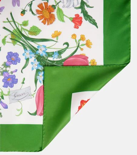 Gucci Floral silk scarf 5