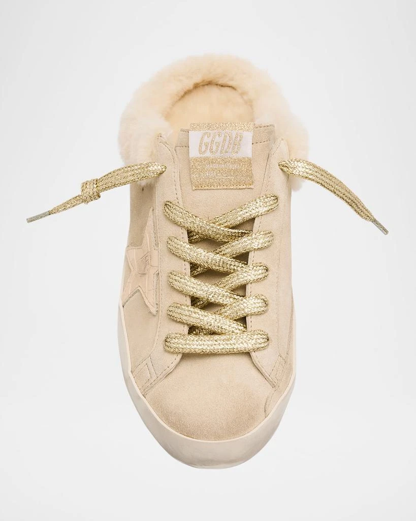Golden Goose Superstar Sabot Suede Shearling Slide Sneakers 6