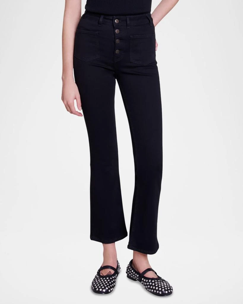 Maje Passion Cropped Straight-Leg Jeans 4