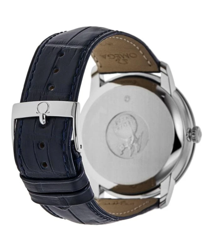 Omega Omega De Ville Prestige Co-Axial 39.5mm Automatic Blue Dial Leather Strap Men's Watch 424.13.40.20.03.004 4