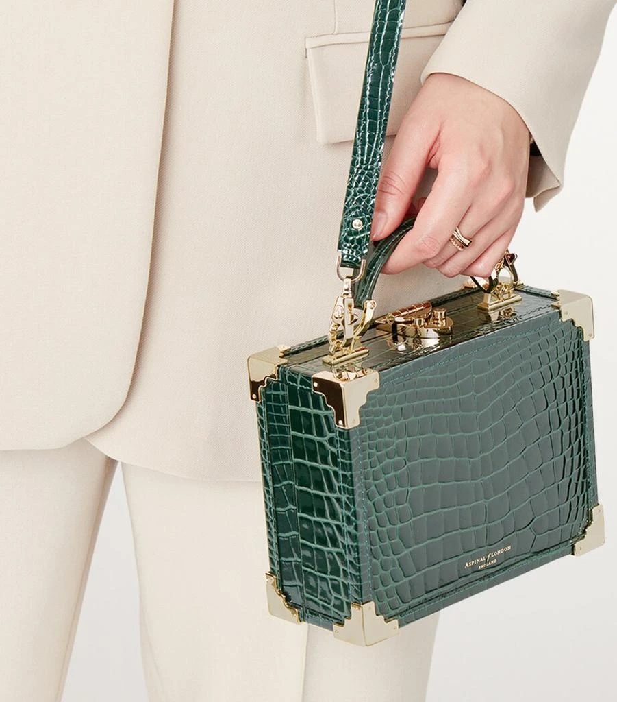 Aspinal of London Mini Leather Trunk Clutch Bag 7