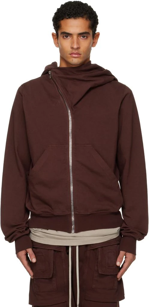 Rick Owens Burgundy Concordians Mountain Hoodie 1