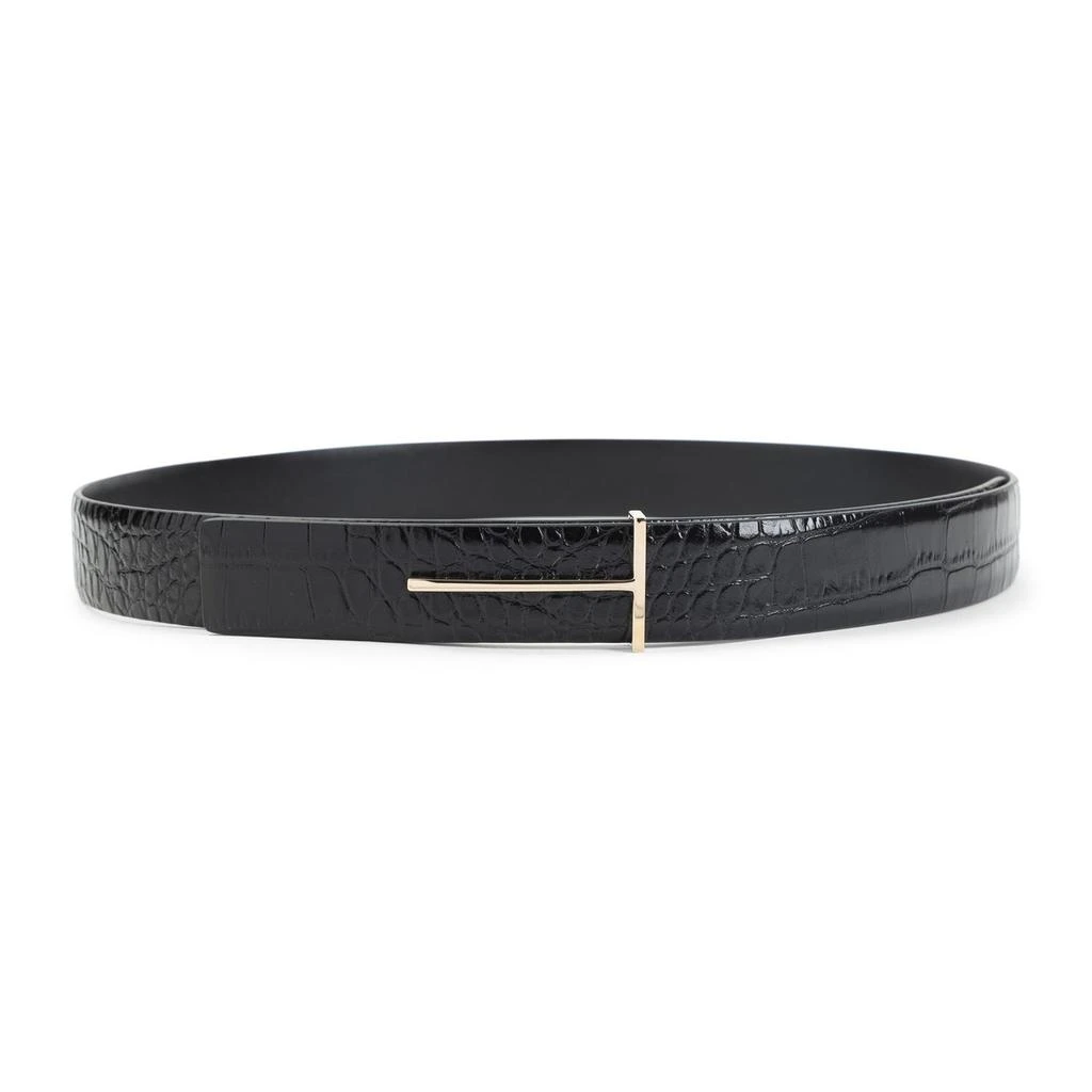 Tom Ford Tom Ford Logo Plaque Embossed Belt 1