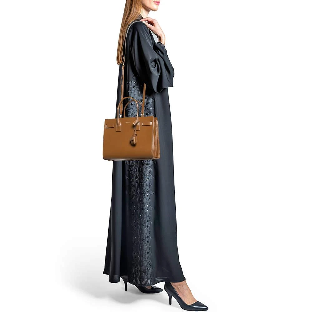 Yves Saint Laurent Saint Laurent Brown Leather Baby Classic Sac De Jour Tote 2