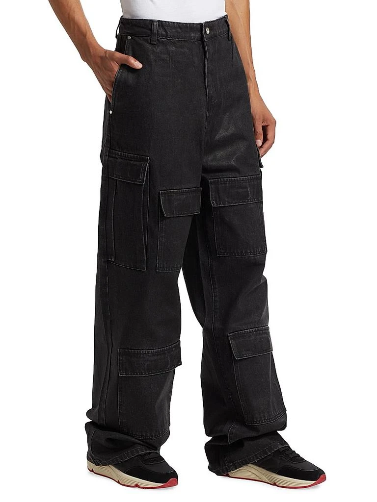 Who Decides War Waxed Cotton Wide-Leg Cargo Pants 4