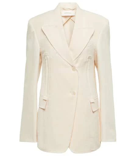 Max Mara Cabina single-breasted cotton blazer Suits Free
