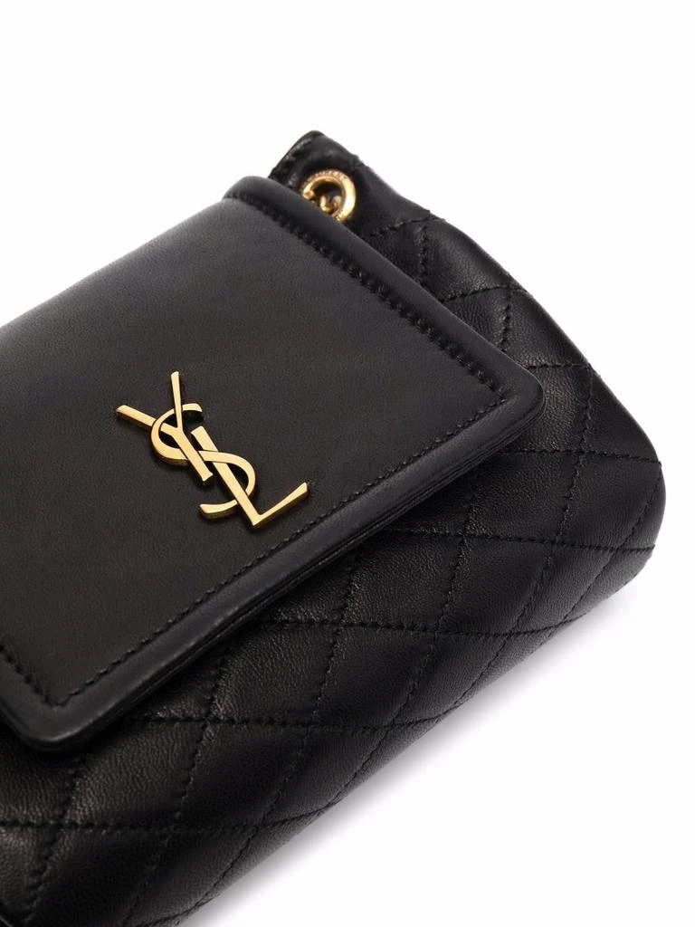 Yves Saint Laurent FRONT FLAP NOLITA MINI BAG WITH QUILTED TOPSTITCHING 5
