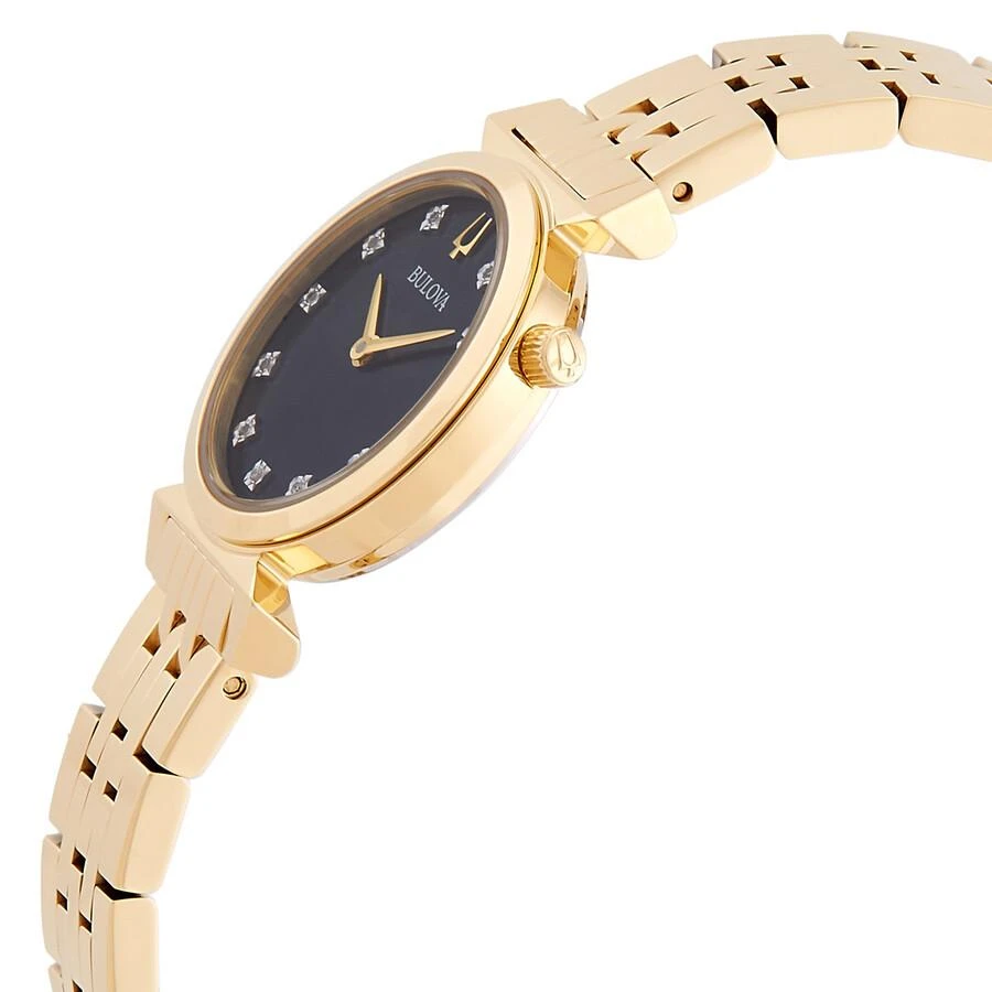 Bulova Regatta Quartz Diamond Black Mother of Pearl Dial Ladies Watch 97P173 2