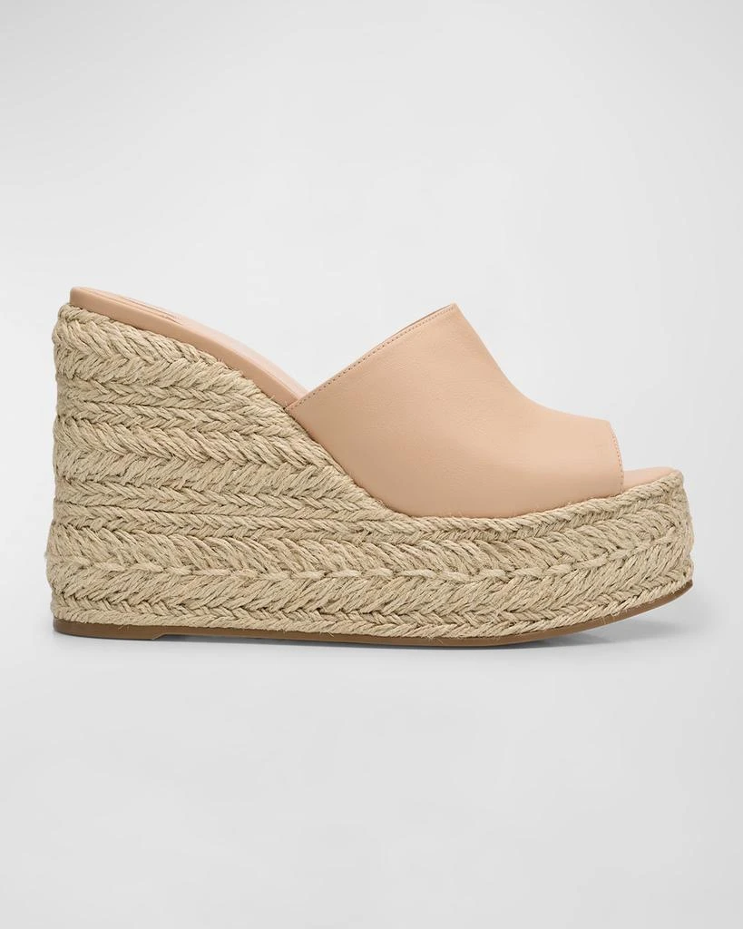 Christian Louboutin Ariella Leather Red Sole Wedge Espadrilles 1