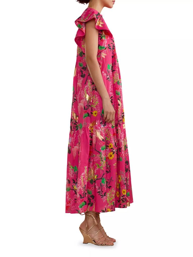 Cynthia Rowley Nairobi Floral Pintuck Maxi Dress 3
