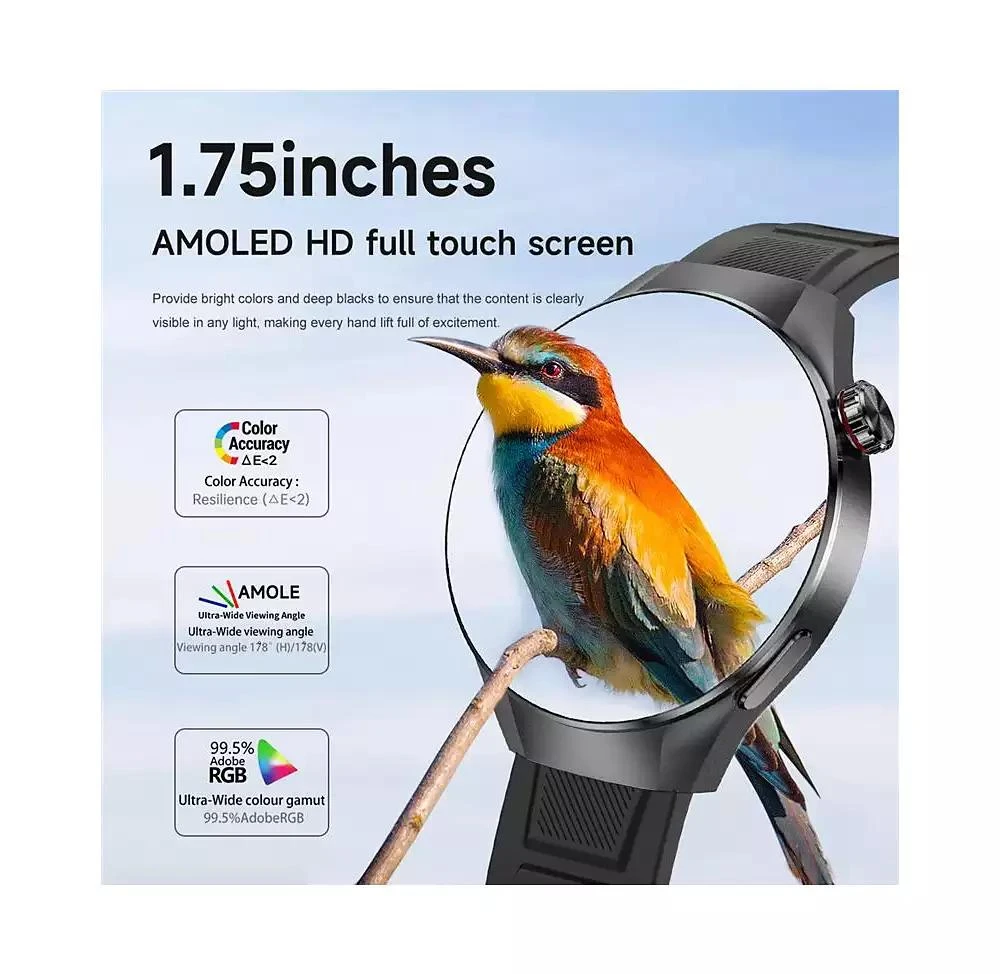 RUXING Smart 1.75'' Smart watch for Women Men With Bluetooth calling Multiple Sports Modes Intelligent Reminder Health Monitoring Voice Assistant 9